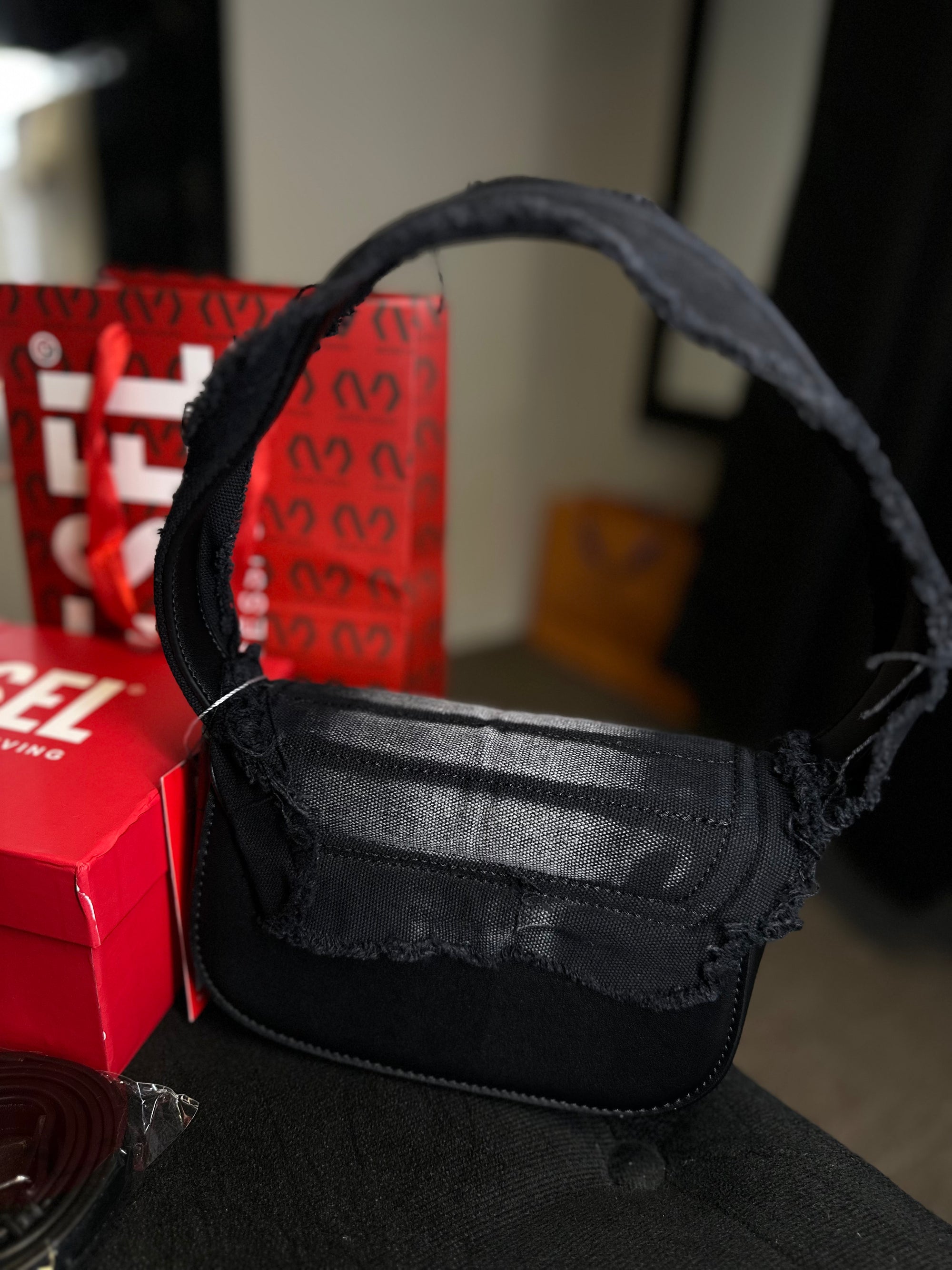 DIESEL bolsa de ombro 1DR em canvas