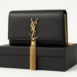 Bolsa YSL Kate pequena em couro