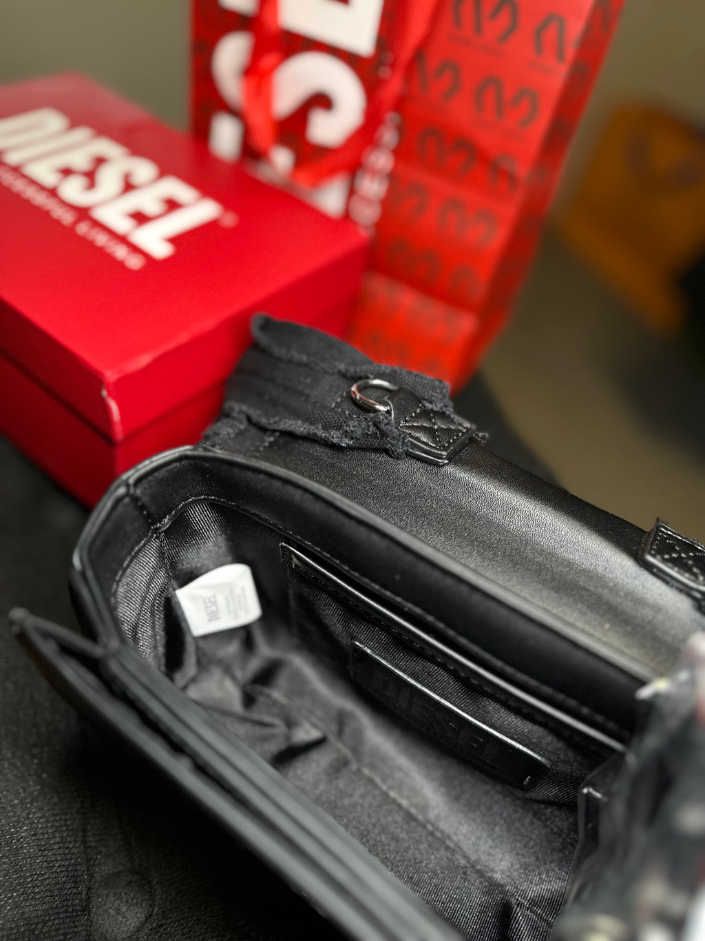 DIESEL bolsa de ombro 1DR em canvas