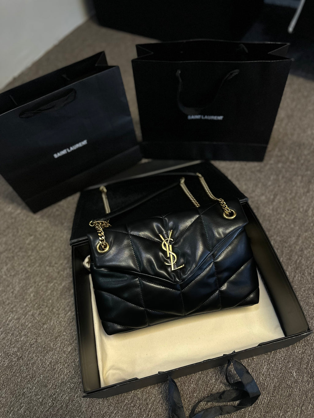 Bolsa YSL Tiracolo Loulou Puffer Média