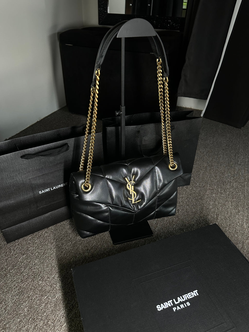 Bolsa YSL Tiracolo Loulou Puffer Média