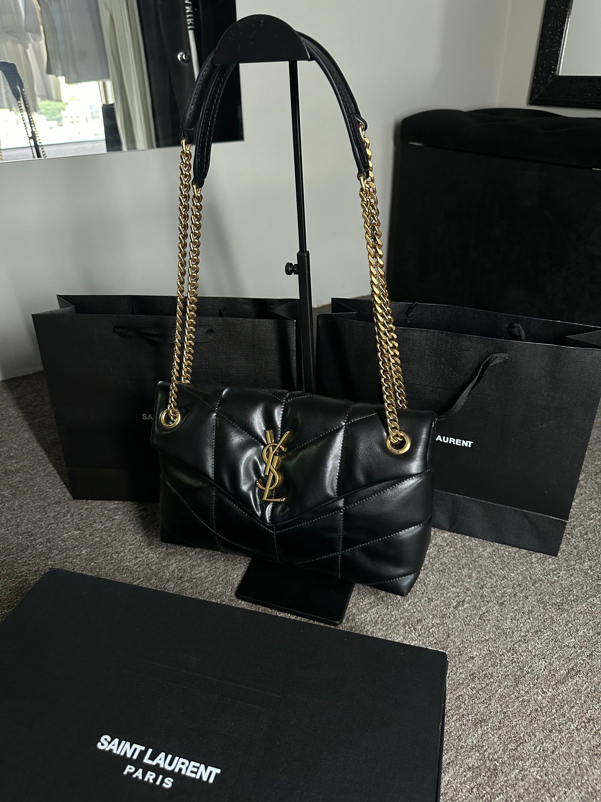 Bolsa YSL Tiracolo Loulou Puffer Média