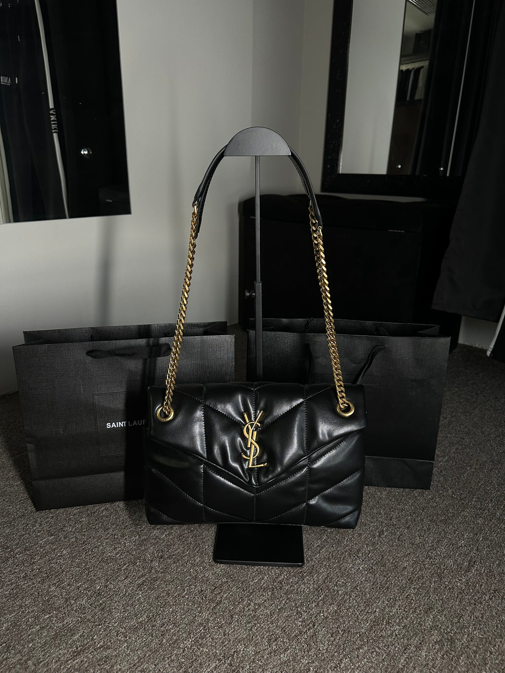 Bolsa YSL Tiracolo Loulou Puffer Média