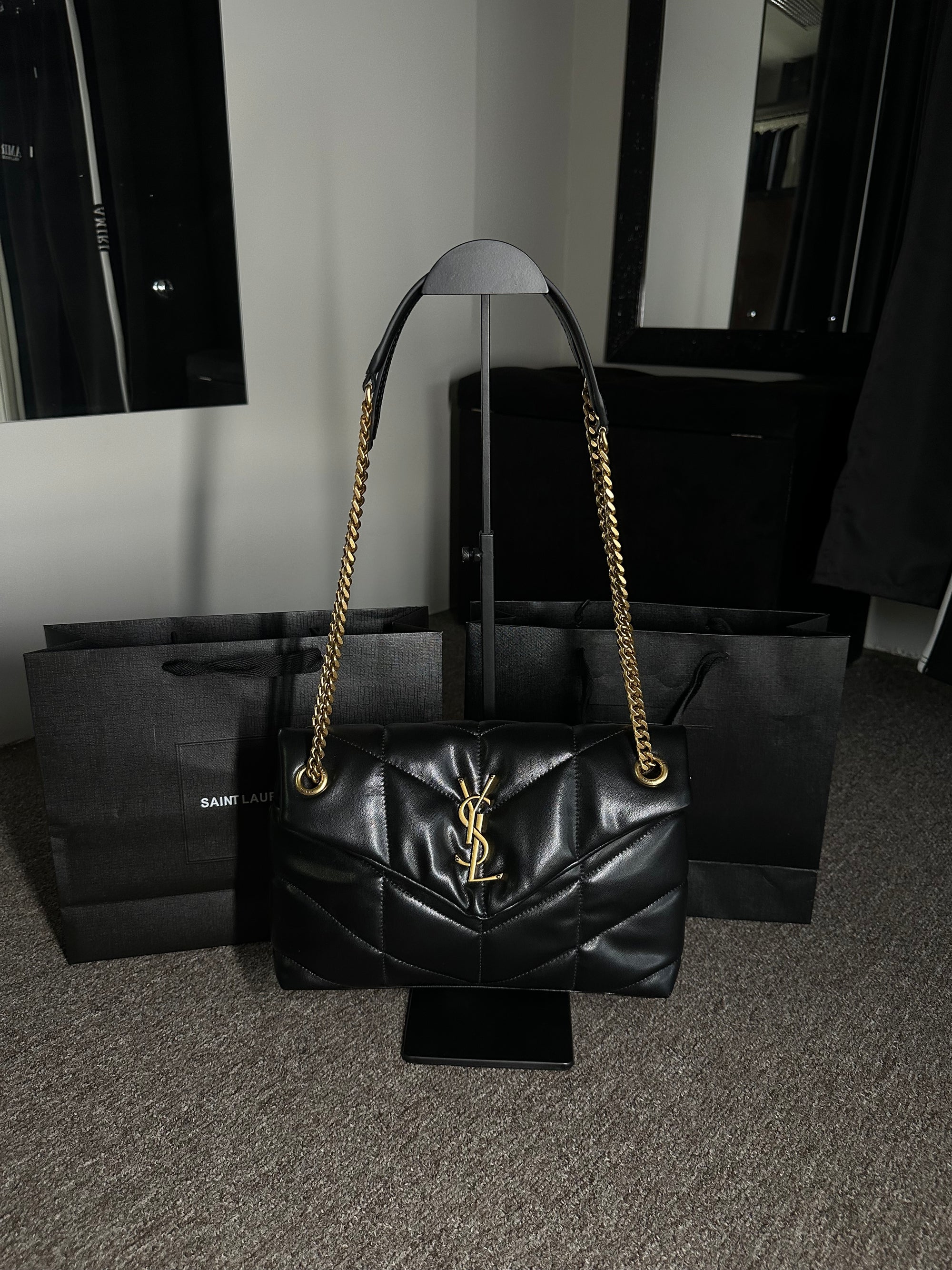 Bolsa YSL Tiracolo Loulou Puffer Média