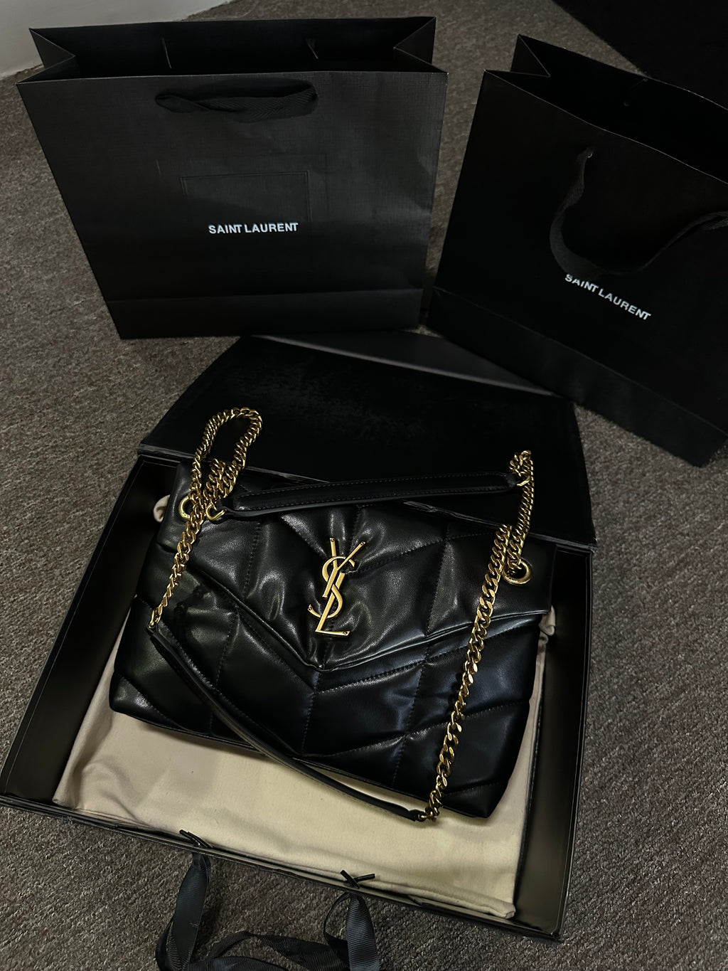 Bolsa YSL Tiracolo Loulou Puffer Média